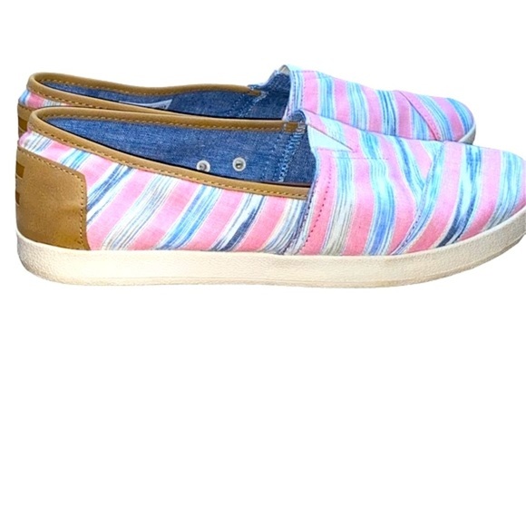 Toms pink striped loafers size 11 - Picture 4 of 7